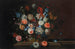 Bloemen in een mandje op een stenen rand - Simon Hardime — weergave van het kunstwerk