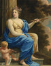 Euterpe, de muze van muziek en lyrische poëzie - Simon Vouet — weergave van het kunstwerk