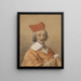 portret van Armand-Jean du Plessis, kardinaal de Richelieu - Simon Vouet — ingelijst kunstwerk aan de muur