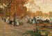 Markt scène voor de citadel in Caïro - Sir Alfred East — weergave van het kunstwerk