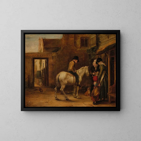 The shopping boy - Sir David Wilkie — framed artwork on a wall