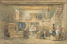 L'Intérieur du Moulin de Pitlessie avec un Homme Tamisant le Maïs - Sir David Wilkie — weergave van het kunstwerk