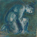 Een knielend figuur - Sir Edward Coley Burne-Jones — weergave van het kunstwerk