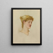 Hoofd van een vrouw - Sir Edward Coley Burne-Jones — ingelijst kunstwerk aan de muur
