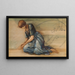La série La Rose Églantine, étude pour La Cour du Jardin IV - Sir Edward Coley Burne-Jones — ingelijst kunstwerk aan de muur