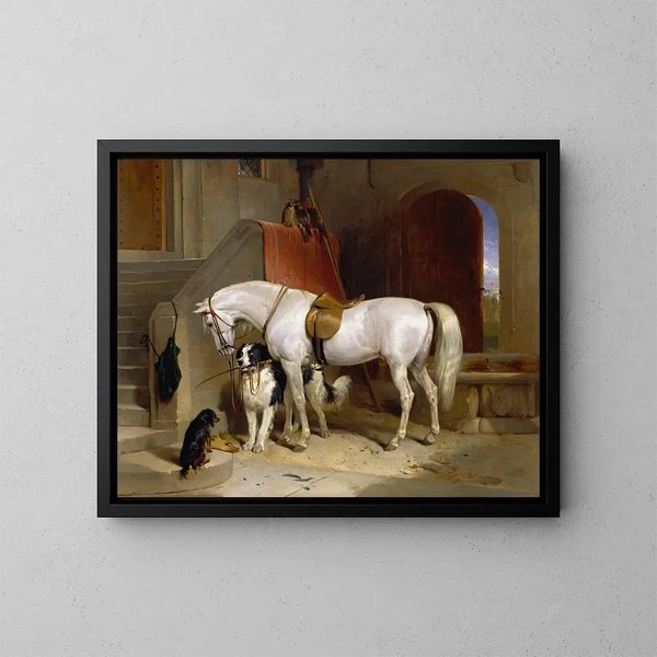 The favorites of H.R.H. Prince George of Cambridge - Sir Edwin Henry Landseer — framed artwork on a wall