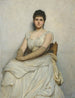 Mademoiselle Katherine Grant La Dame en blanc - Sir Hubert von Herkomer — weergave van het kunstwerk