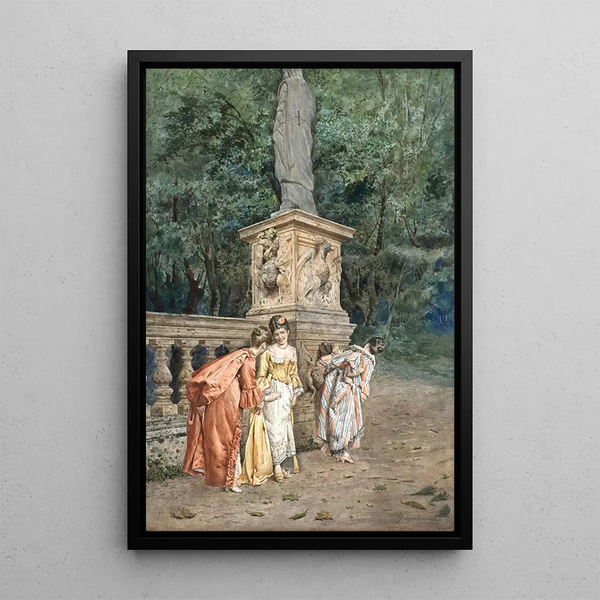 Sir Hubert von Herkomer - Versteckspiel in einem englischen Schlosspark.webp
