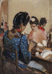 Fabrikanten van sigaretten in Sevilla - Sir John Lavery — weergave van het kunstwerk