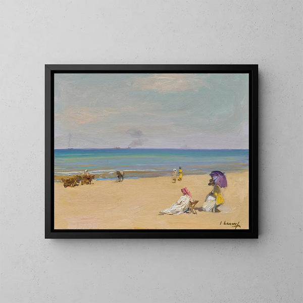 On the Sands - Sir John Lavery — framed artwork on a wall