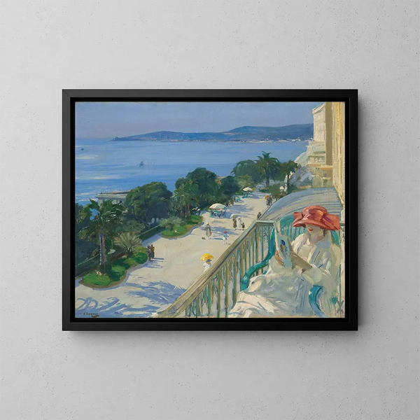 La Terrasse à Cap d'Ail - Sir John Lavery — ingelijst kunstwerk aan de muur