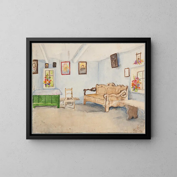 Interior painting of the room - Sofija Paraszczuk — framed artwork on a wall
