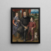 Groepsportret met de kunstenaars Vader Amilcare Anguissola en zijn broers en zussen Minerva en Astrubale - Sofonisba Anguissola — ingelijst kunstwerk aan de muur
