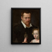 Portret van een man met zijn dochter - Sofonisba Anguissola — ingelijst kunstwerk aan de muur
