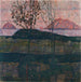 Zonsondergang - Egon Schiele — weergave van het kunstwerk