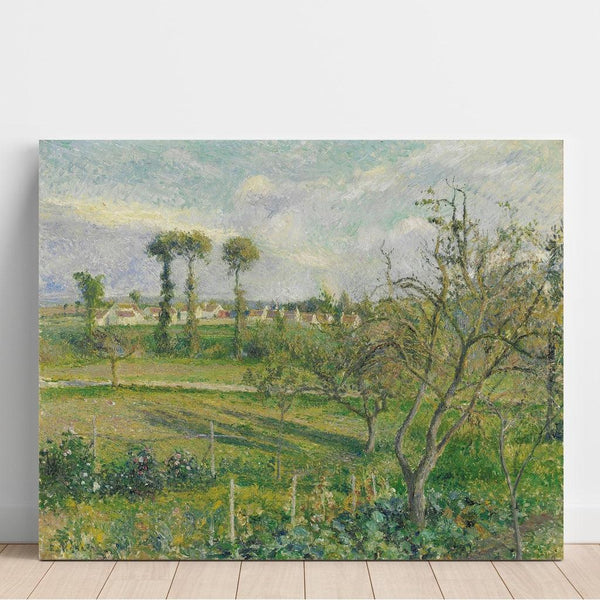 Reproductie van het schilderij Zonsondergang schilderij in Valhermeil, Auvers-sur-Oise - Camille Pissarro