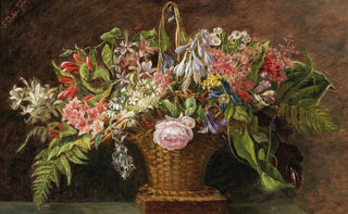Sophie DahnFries - A Basket with Alpine Flowers.webp