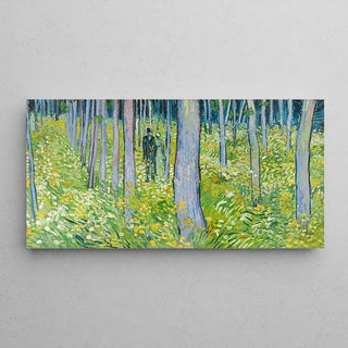 Bos onder het bladerdak met twee figuren - Vincent van Gogh