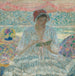 Onder de luifel - Frederick Carl Frieseke — weergave van het kunstwerk