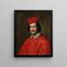 Portret van kardinaal Camillo Astalli Pamphili 1616-1663 - Spaanse school — ingelijst kunstwerk aan de muur