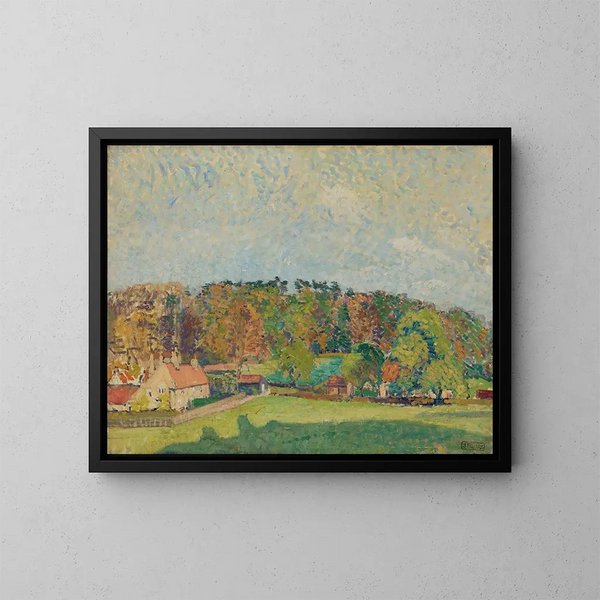 Autumn in Sussex - Spencer Frederick Gore — framed artwork on a wall