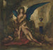 Sfinx in een grot, koning dichter en krijger - Gustave Moreau — weergave van het kunstwerk