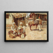Markt scène - Spiro Bocaric — ingelijst kunstwerk aan de muur