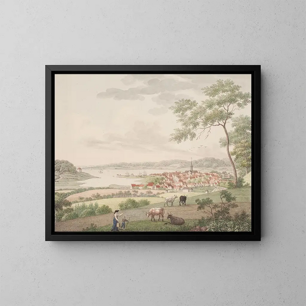 Apenrade - Søren L. Lange — ingelijst kunstwerk aan de muur
