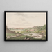 Christiansfeld Painting on the East Side - Søren L. Lange — framed artwork on a wall