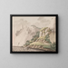 L La partie des montagnes de craie de Mns appelée Sommerspiret vue depuis la plage - Søren L. Lange — ingelijst kunstwerk aan de muur
