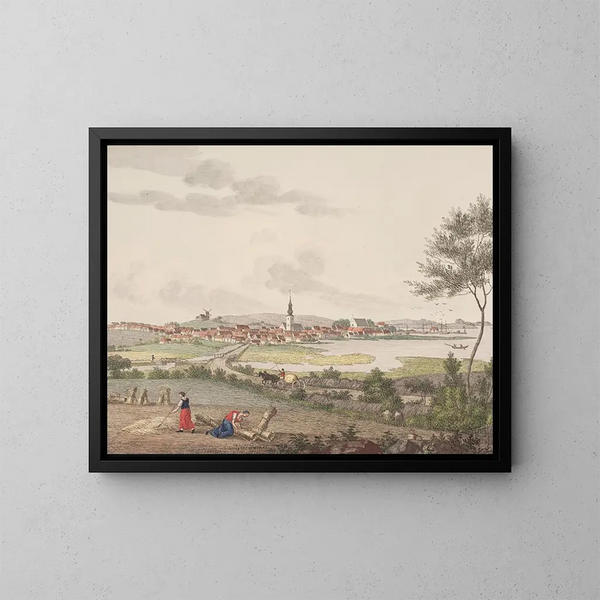 Horsens - Søren L. Lange — ingelijst kunstwerk aan de muur