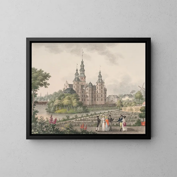Château de Rosenborg - Søren L. Lange — ingelijst kunstwerk aan de muur