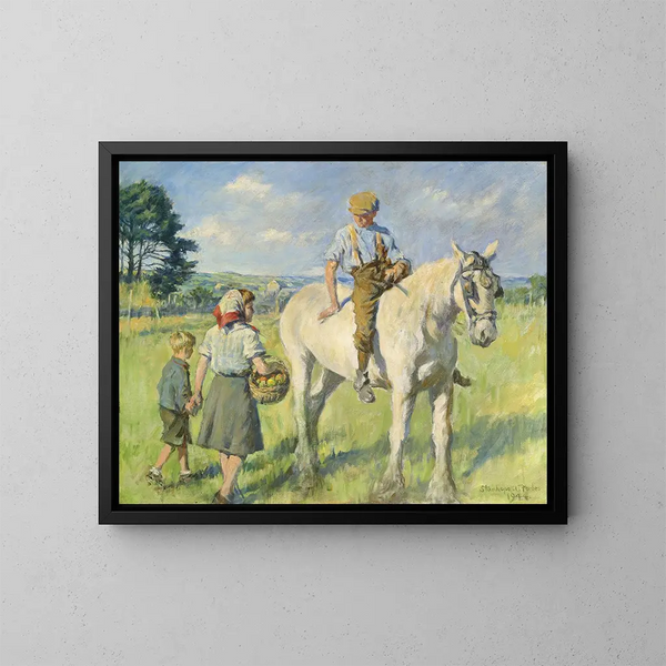 The Farmer Boy - Stanhope Alexander Forbes — framed artwork on a wall