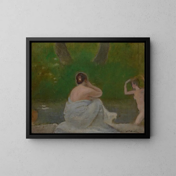 in the park - Stanisław Dębicki — framed artwork on a wall