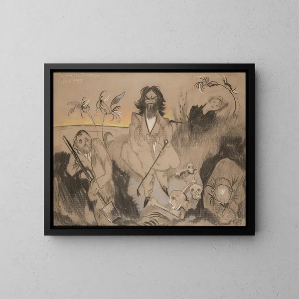 Monologue des fossoyeurs - Stanisław Ignacy Witkiewicz — ingelijst kunstwerk aan de muur