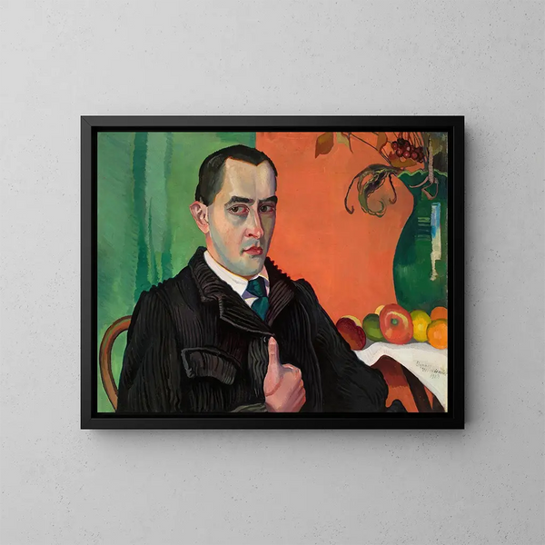 Portrait of Maria Stawarska Goliska - Stanisław Ignacy Witkiewicz — framed artwork on a wall