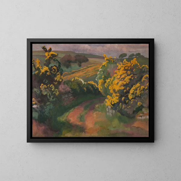 Sun Painting, the Heart of the Day - Stanisław Ignacy Witkiewicz — framed artwork on a wall