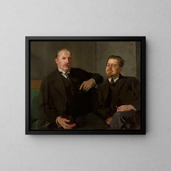 Portrait of Weysenhoff and Władysłysław Reymont - Stanisław Lentz — framed artwork on a wall
