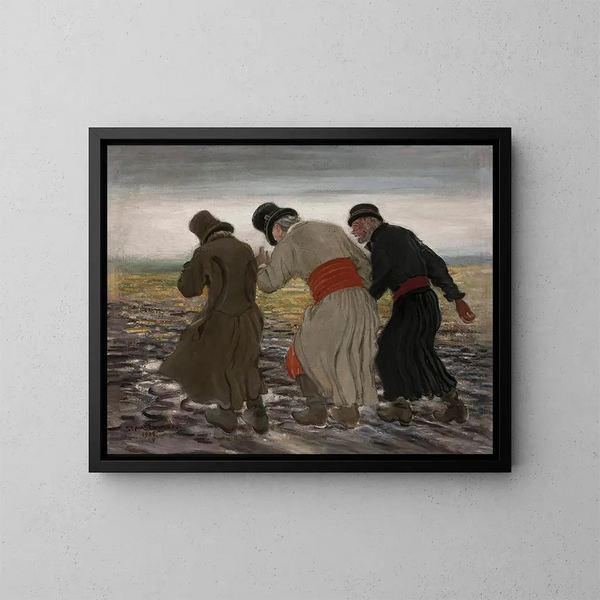 Drunken Peasants - Stanisław Masłowski — framed artwork on a wall