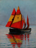 Boten op zee - Stanisław Witkiewicz — weergave van het kunstwerk