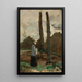 Landschap met een vrouwelijke figuur - Stanisław Witkiewicz — ingelijst kunstwerk aan de muur