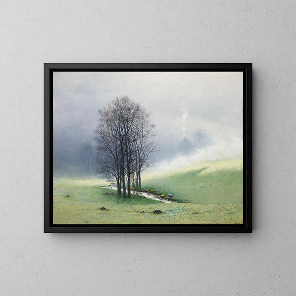 Lente nevel - Stanisław Witkiewicz — ingelijst kunstwerk aan de muur