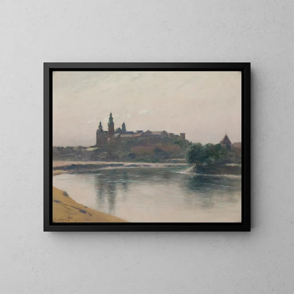 Wawel aan de Vistula-kant - Stanisław Witkiewicz — ingelijst kunstwerk aan de muur