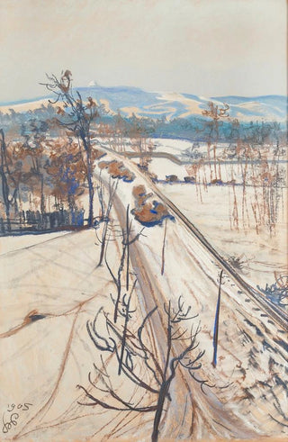 Stanisaw Wyspiaski - Widok na Kopiec Kociuszki Szary dzie.webp