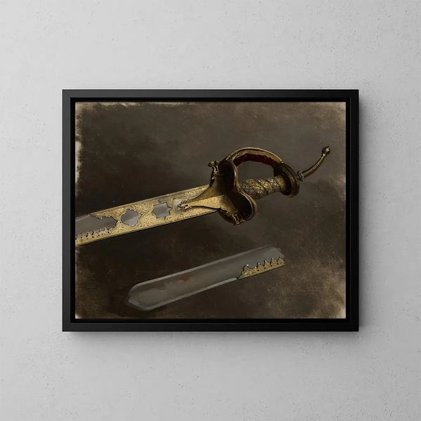 Study of a Sabre - Stanisław von Chlebowski — framed artwork on a wall
