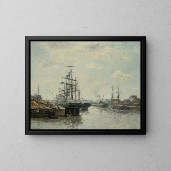 Le Bassin de Saint-Pierre à Caen - Stanislas Lépine — framed artwork on a wall
