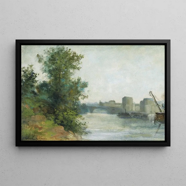 van La Seine au pont de Neuilly - Stanislas Lépine — ingelijst kunstwerk aan de muur