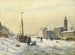 Het Bassin van La Villette in de winter - Stanislas Lépine — weergave van het kunstwerk