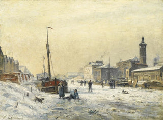 Stanislas Lpine - Le Bassin de la Villette en hiver.webp