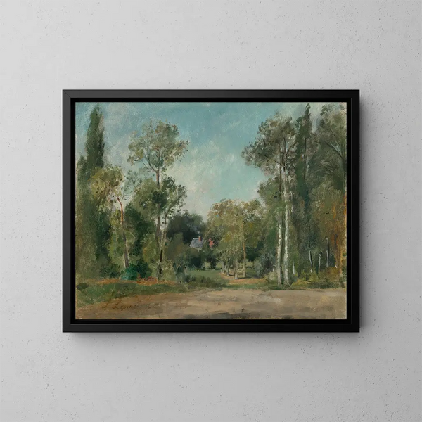Landscape painting - Stanislas Lépine — framed artwork on a wall